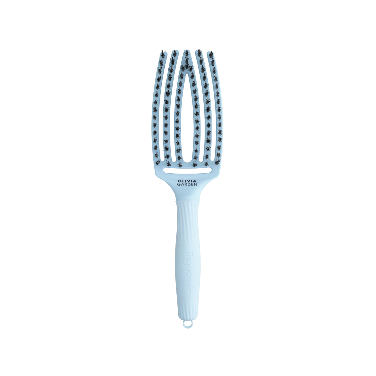 Olivia Garden Fingerbrush M Boar & Nylon Pastel Blue