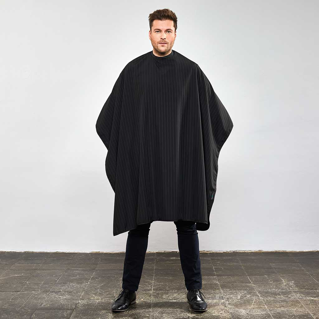 Trend Design Friseurdecke Schwarz Kreidestreifen