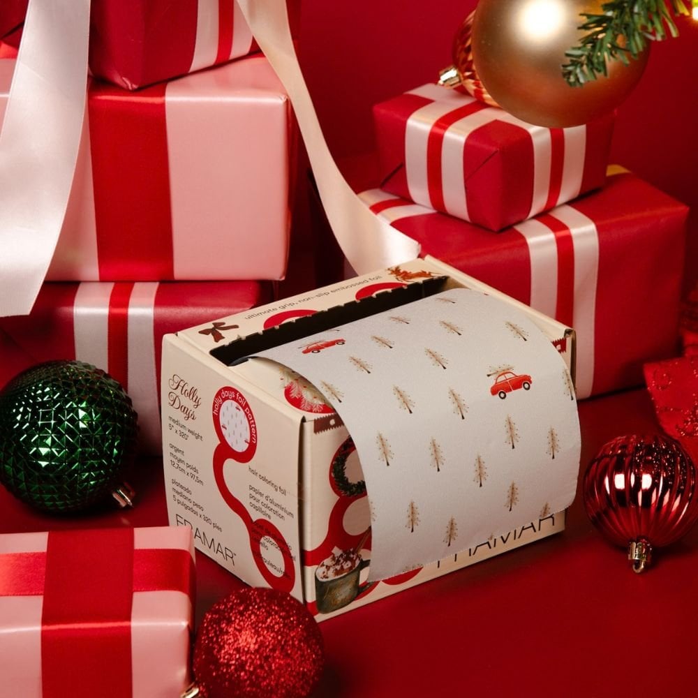 Framar Alufolie Holly Days Embossed 98m - KOOS • alles voor de kapper - Framar - Folies