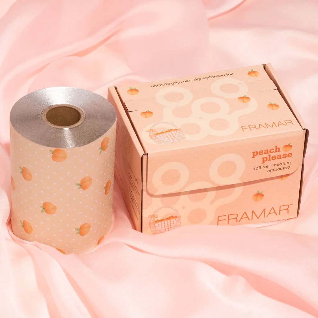 Framar Alufolie Peach Please Embossed 98m - KOOS • alles voor de kapper - Framar - Folies