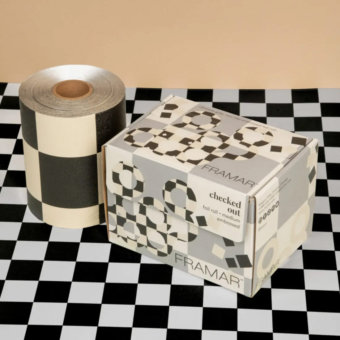 Framar Aluminiumfolie Checked Out Medium Geprägt 98m