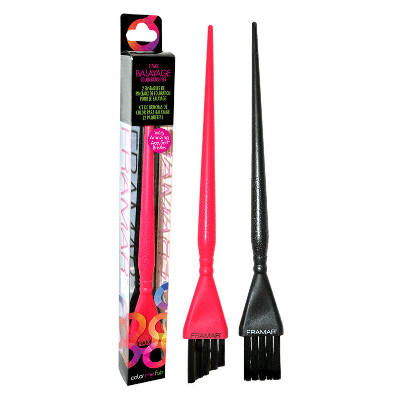 Framar Pinsel Balayage Set Schwarz & Pink 2-tlg