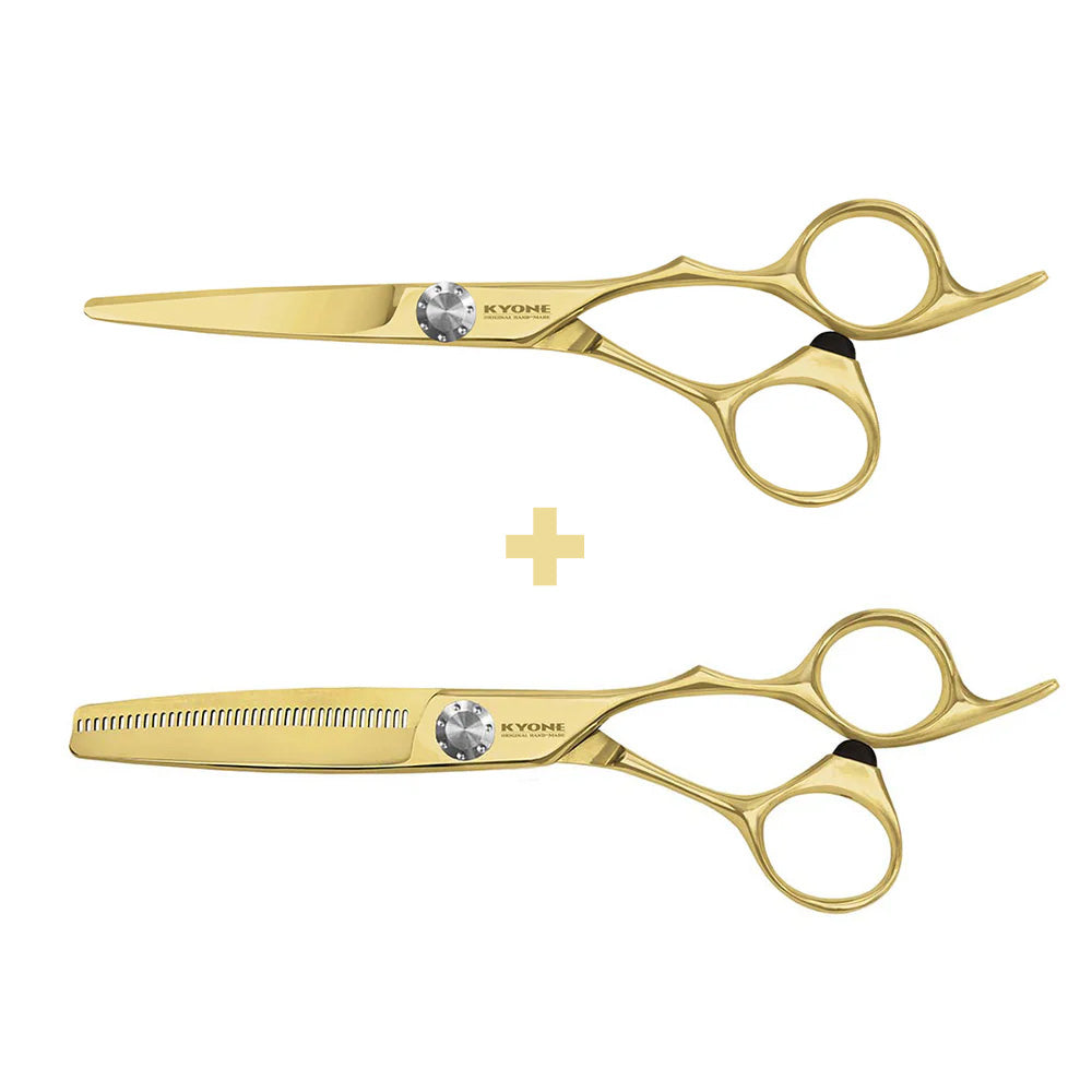 Kyone Set Schere 710G + 710TG 6.0 Gold