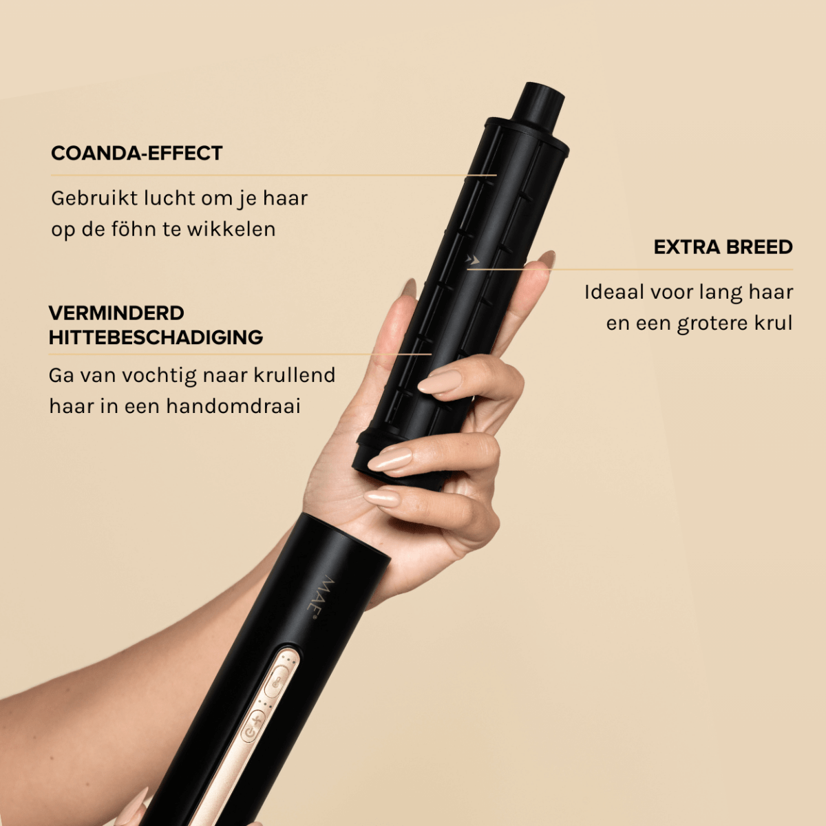 MAE Extra Wide Airstylers 40mm - Koosvanderbeek.nl - MAE - Electra accessoires