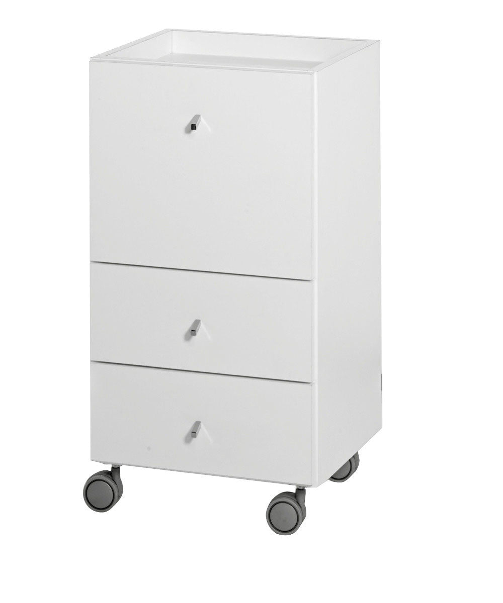 MB Track Trolley With One Large Drawer And Two Small Drawers - KOOS • alles voor de kapper - Medical & Beauty - Beautysalon