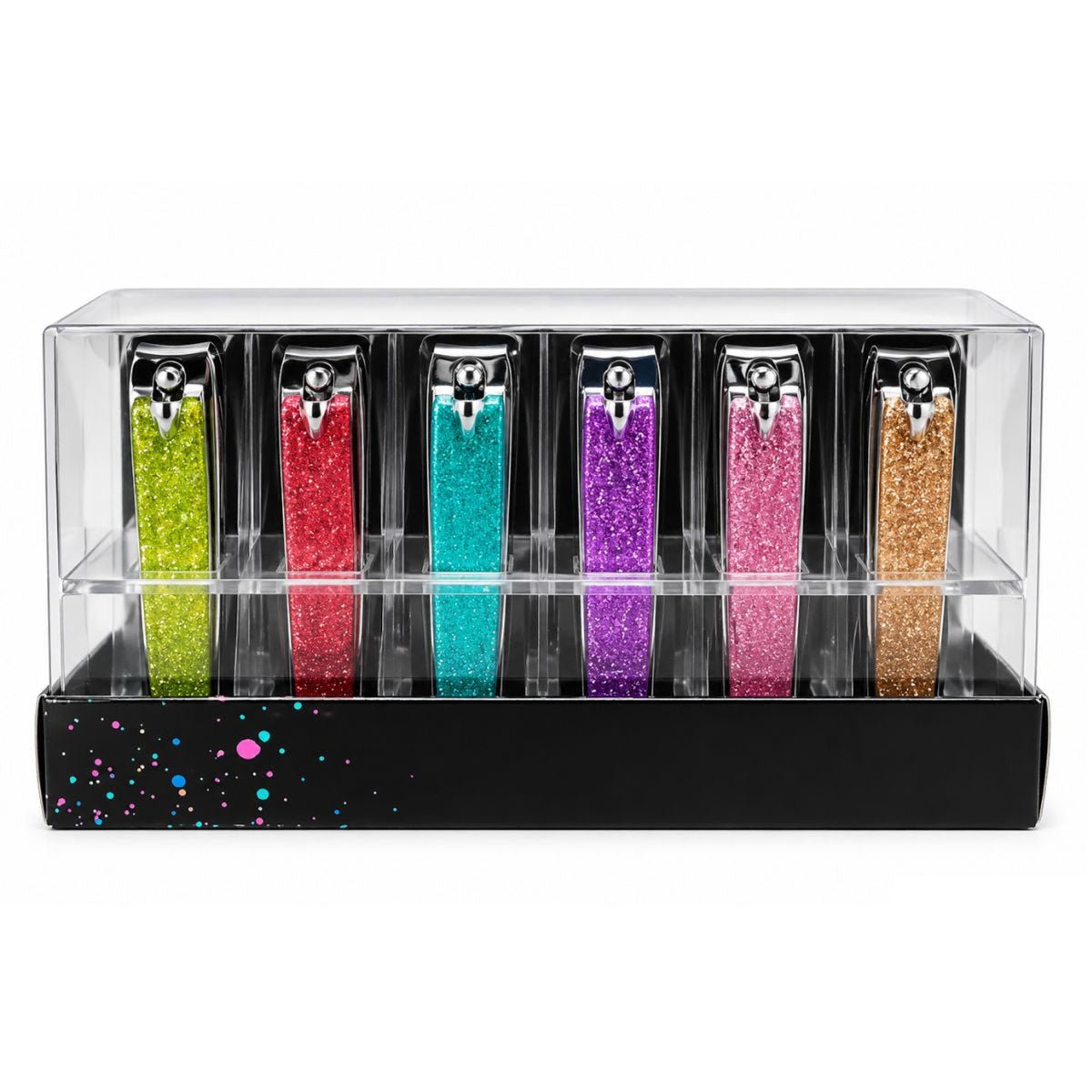 Sibel Xmas Nagelknipper Glitter Display 24st - KOOS • alles voor de kapper - Sibel - Nagel accessoires