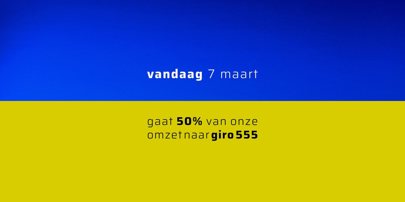 7 maart is 50% van de omzet voor Oekraïne - Koosvanderbeek.nl