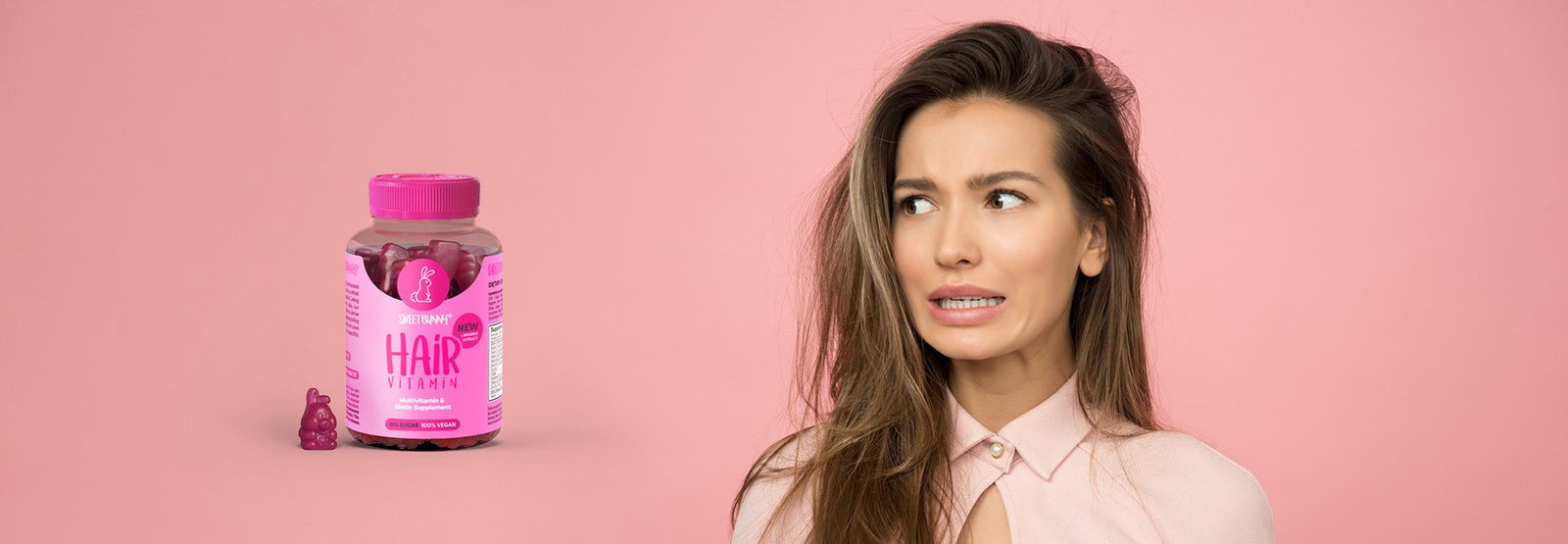 Voorkom haaruitval na corona met Sweet Bunny haarvitamines - KOOS • alles voor de kapper