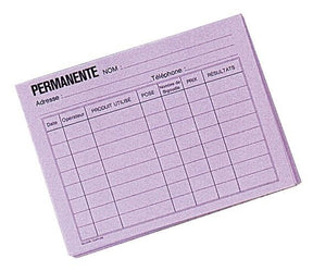 50 Fiches Voor Kleuring En Permanenten Mauve 16X12 Cm - KOOS • alles voor de kapper - Sibel - Overige toebehoren