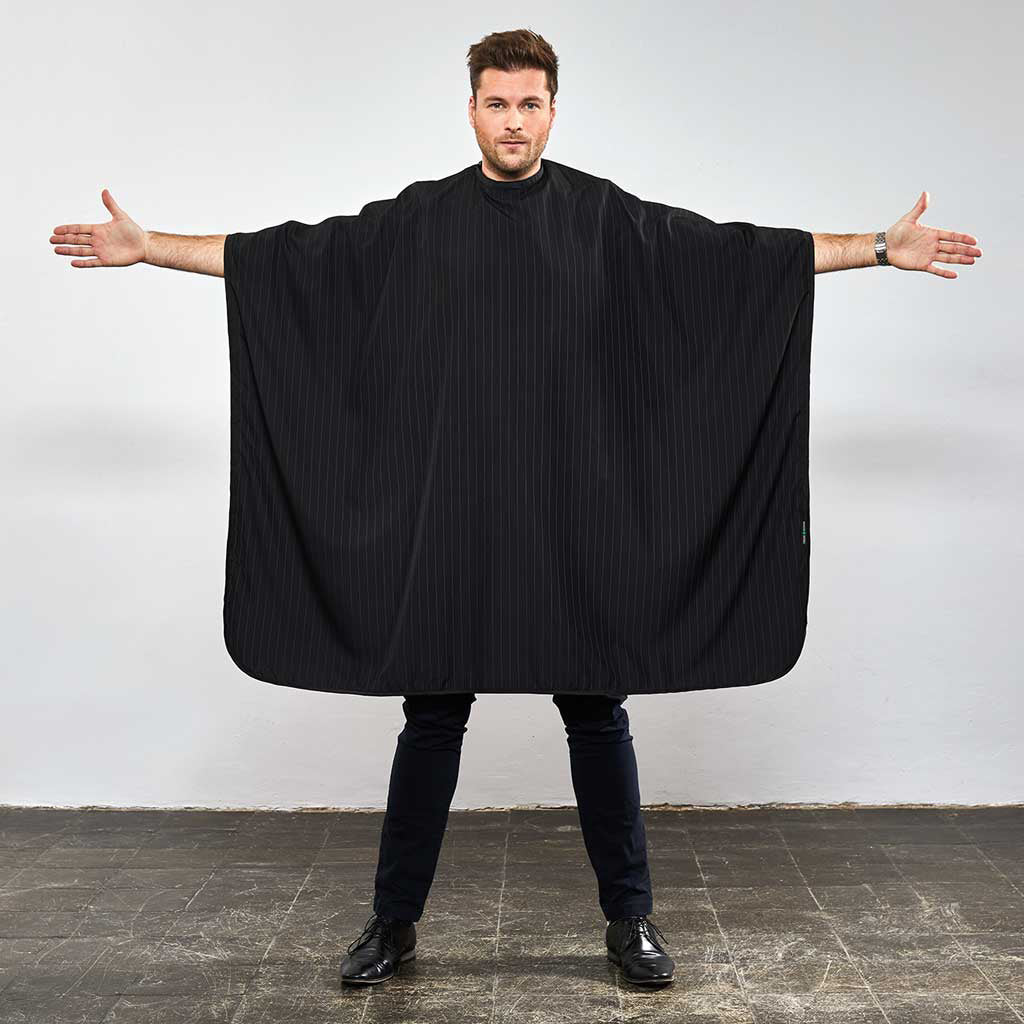 Trend Design Friseurdecke Schwarz Kreidestreifen