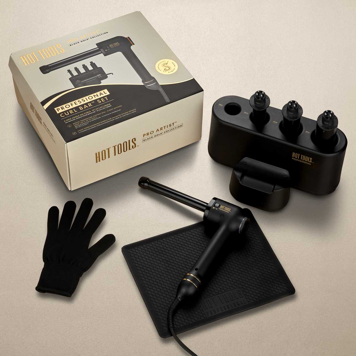 Hot Tools Curlstangen-Set Schwarz Gold