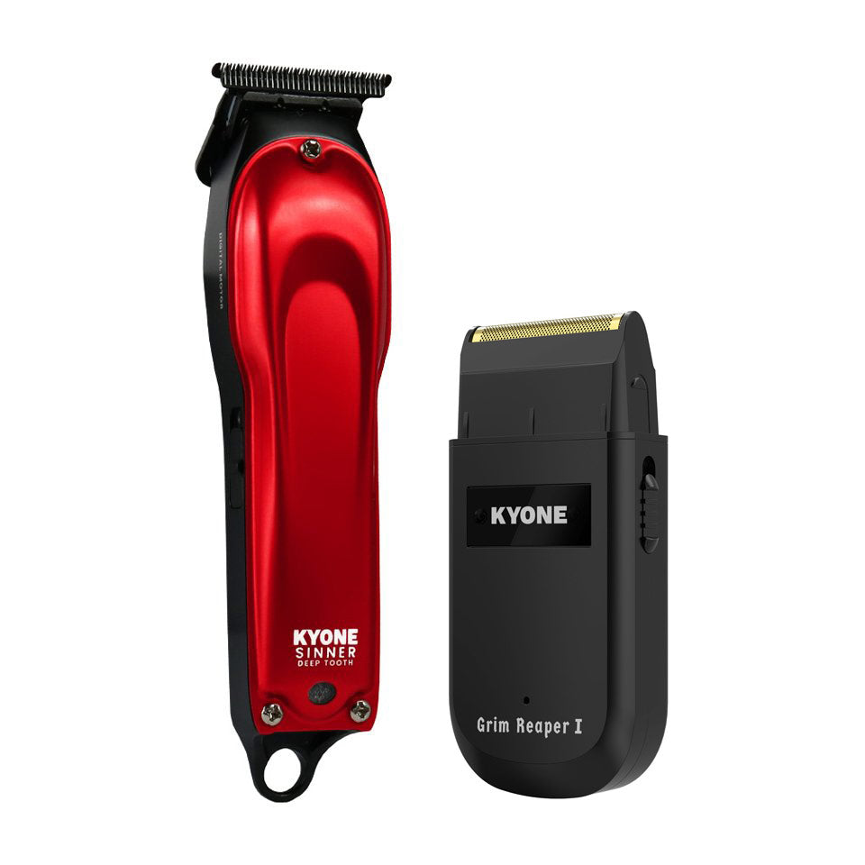 Tondeuse à dents profondes Kyone Set Sinner + rasoir à grille unique Grim Reaper offert
