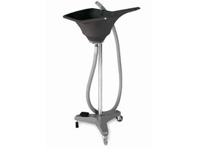 Alteq Wasbak 5509 Zwart RVS Statief Pedaal - KOOS • alles voor de kapper - Alteq - Kapperswasbak