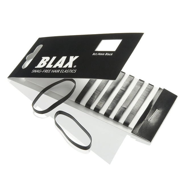 Blax Elastiek 4mm Zwart 8st - KOOS • alles voor de kapper - Blax - Elastiekjes