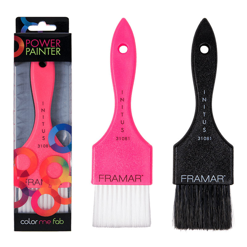 Framar Pinsel Power Painter Schwarz &amp; Pink 2 Stück