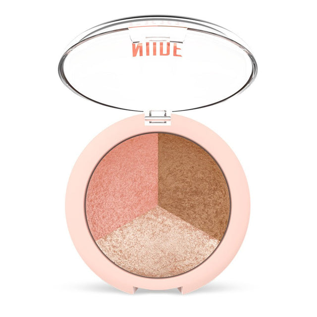 GR Nude Look Baked Trio Face Powder - Koosvanderbeek.nl - Golden Rose - Blushes