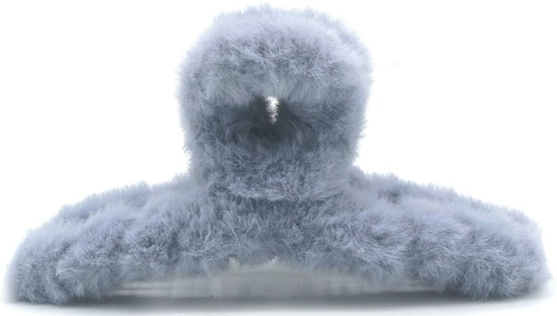 Haarklem fluffy grijs 12,5cm - Koosvanderbeek.nl - koosvanderbeek - Haarmode