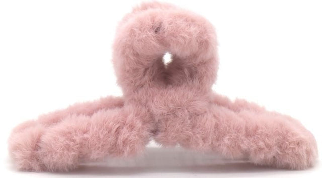 Haarklem fluffy roze 12,5cm - Koosvanderbeek.nl - koosvanderbeek - Haarmode
