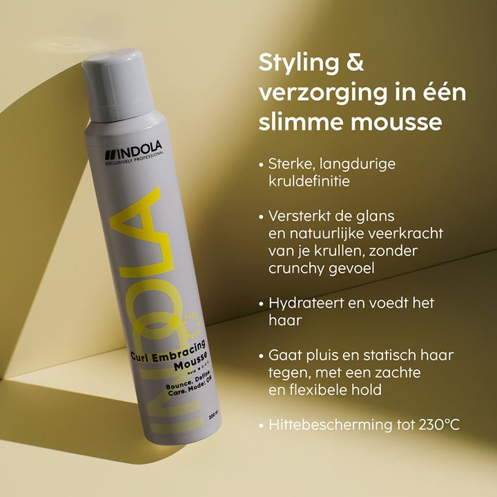 Indola Curl Embracing Mousse 200ml - KOOS • alles voor de kapper - Indola - Krullen