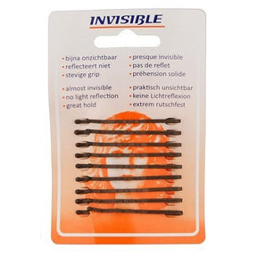 Invisible Haarschuifjes 5cm Kort Bruin - KOOS • alles voor de kapper - Invisible - Schuifjes & spelden