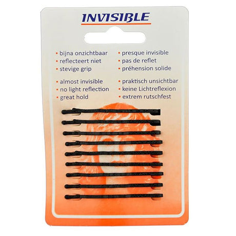 Invisible Haarschuifjes 5cm Kort Zwart Kaartje - KOOS • alles voor de kapper - Invisible - Schuifjes & spelden