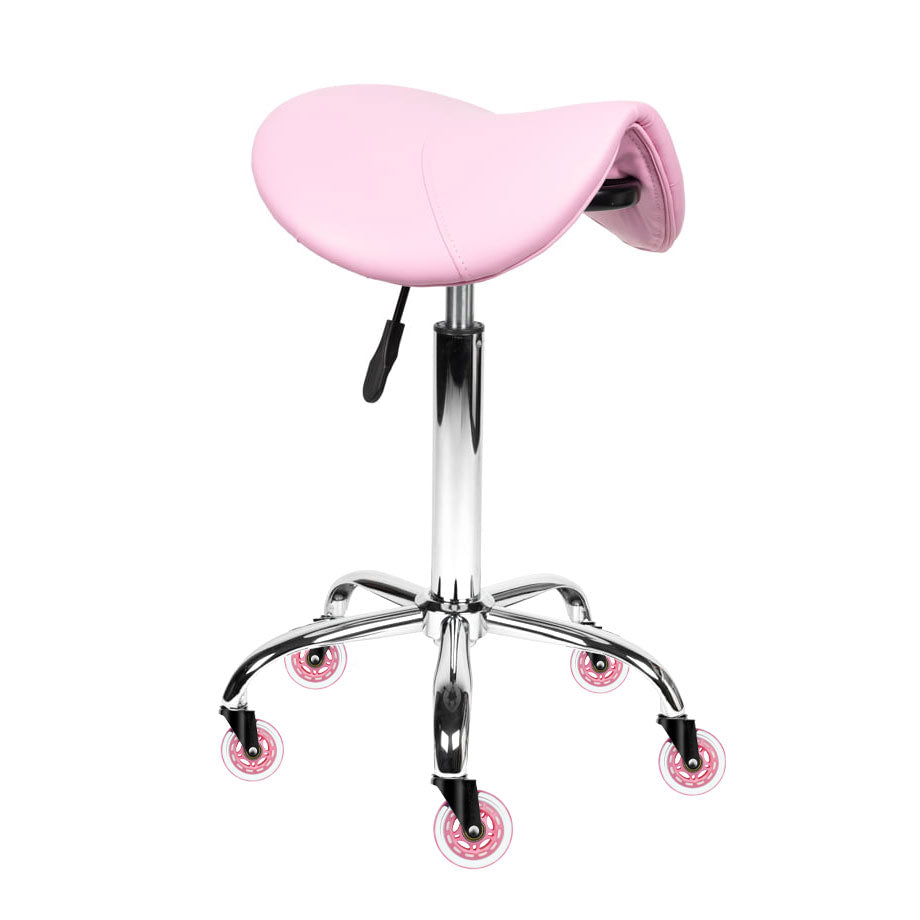 Vélo de coiffeur rose clair