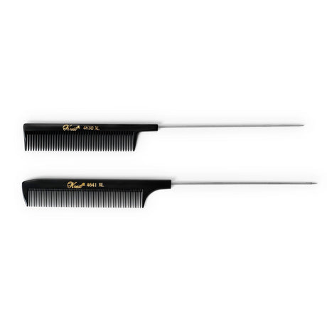 Krest Puntkam Zwart 4646 XL Set 2st - KOOS • alles voor de kapper - Krest - Highlightkammen