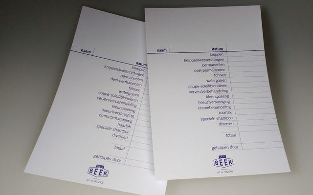 KvdB Afrekenbonboekjes 100 vel - Koosvanderbeek.nl - koosvanderbeek - Planners