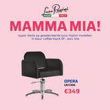 LR Kappersstoel Opera Zwart - MAMMA MIA - KOOS • alles voor de kapper - Luca Rossini - Kappersstoel