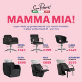 Luca Rossini Wasunit Acqualine Zwart - MAMMA MIA - KOOS • alles voor je haar