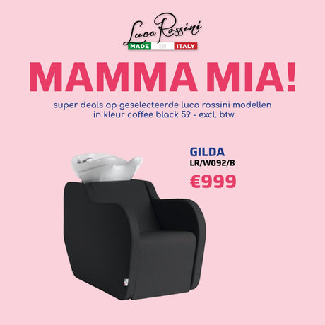 Luca Rossini Wasunit Gilda Zwart - MAMMA MIA - KOOS • alles voor de kapper - Luca Rossini - Wasunits