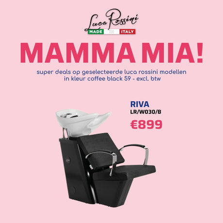 Luca Rossini Wasunit Riva Zwart - MAMMA MIA - KOOS • alles voor de kapper - Luca Rossini - Wasunits