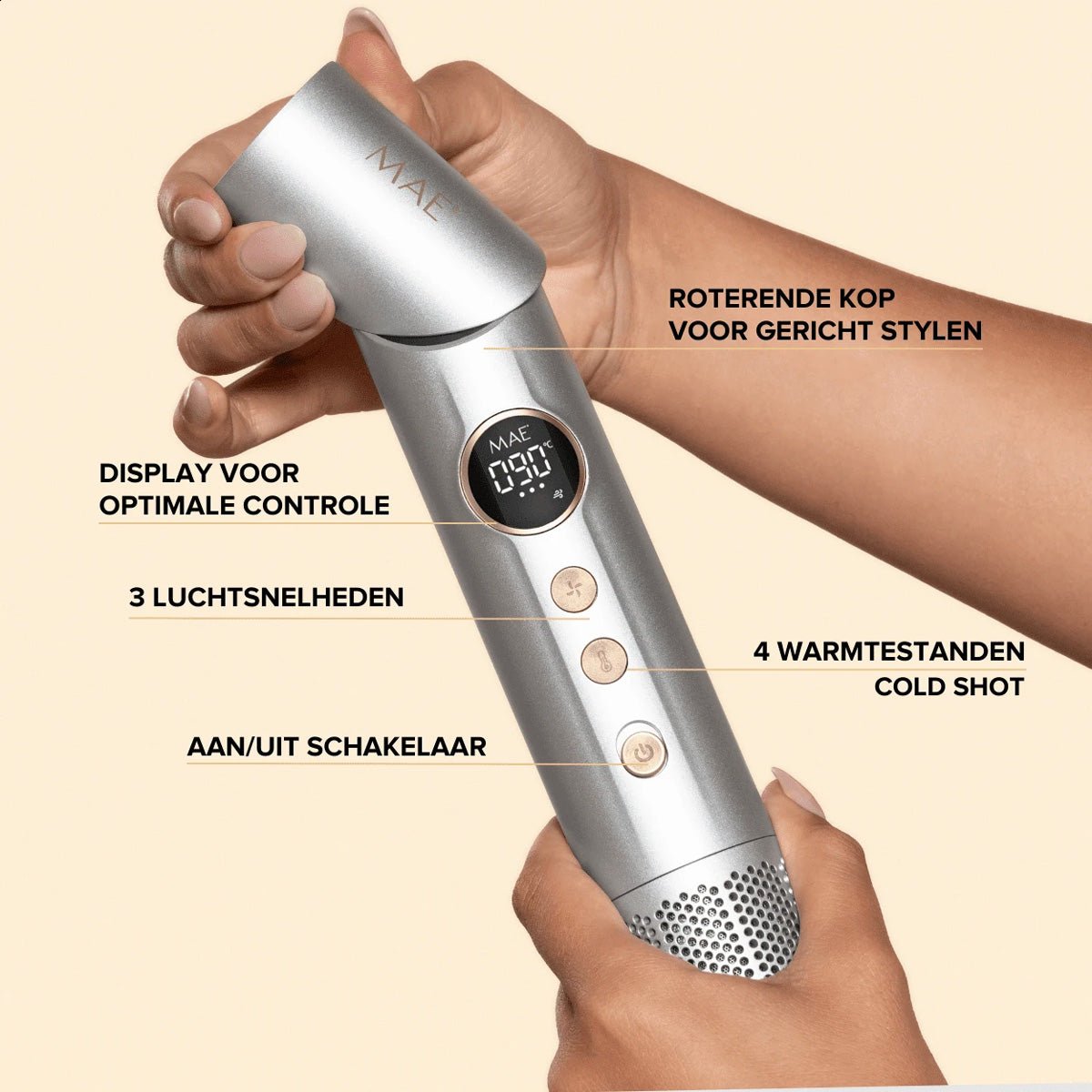 MAE Airstyler Pro II - Koosvanderbeek.nl - MAE - Krulborstels