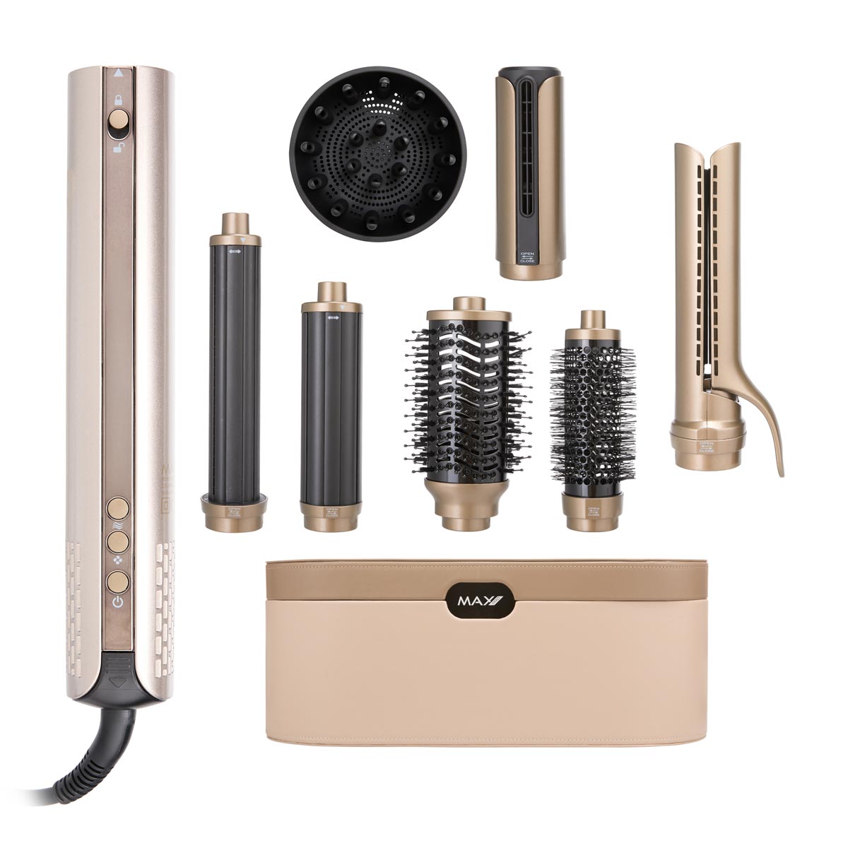 Max Pro 7-in-1 Aerostyler Pro - KOOS • alles voor de kapper - Max Pro - Krulborstels
