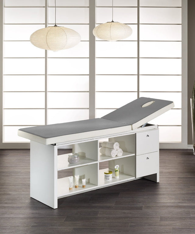 MB Eden Massage Bed White Ash Cabinet - KOOS • alles voor de kapper - Medical & Beauty - Beautysalon