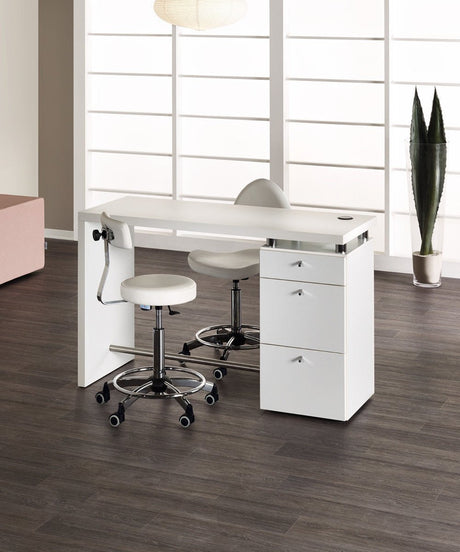 MB Logic White Ash Manicure Table - Koosvanderbeek.nl - Medical & Beauty - Beautysalon
