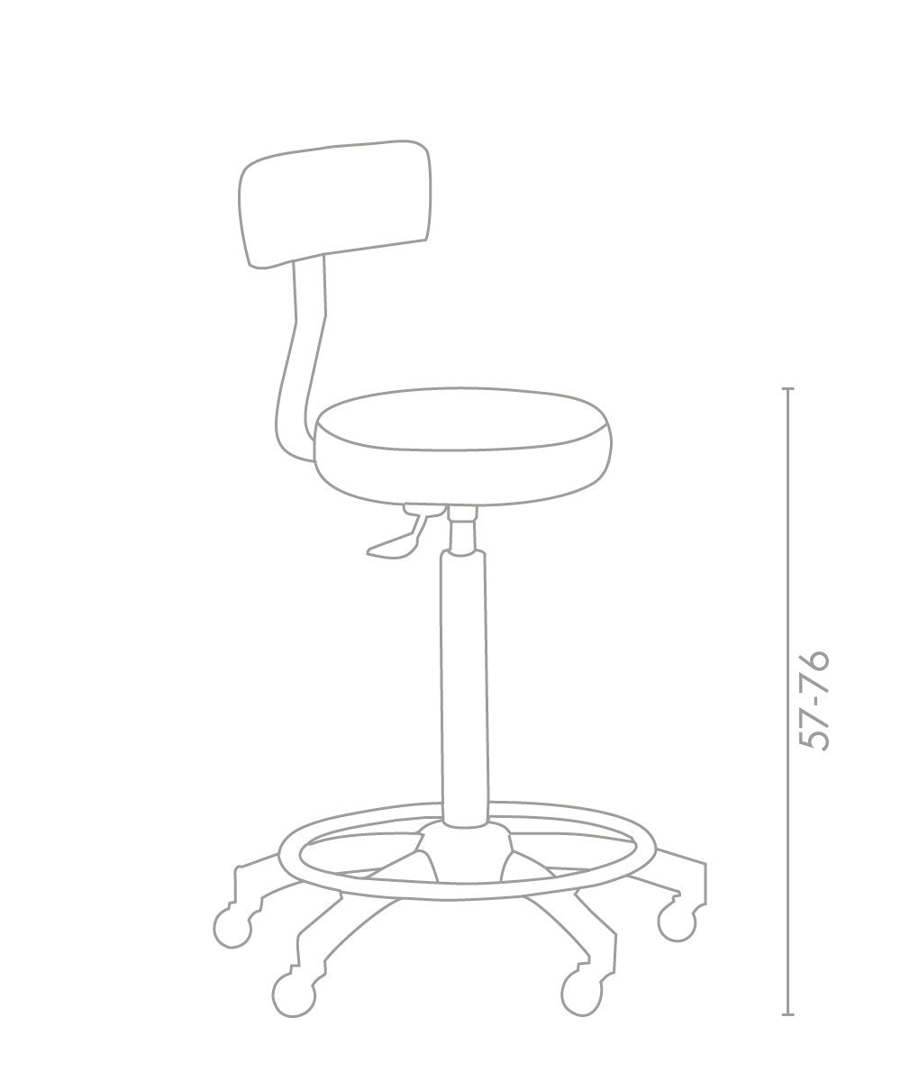 MB Montana Stool With Backrest - Koosvanderbeek.nl - Medical & Beauty - Beautysalon