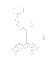 MB Montana Stool With Backrest - Koosvanderbeek.nl - Medical & Beauty - Beautysalon