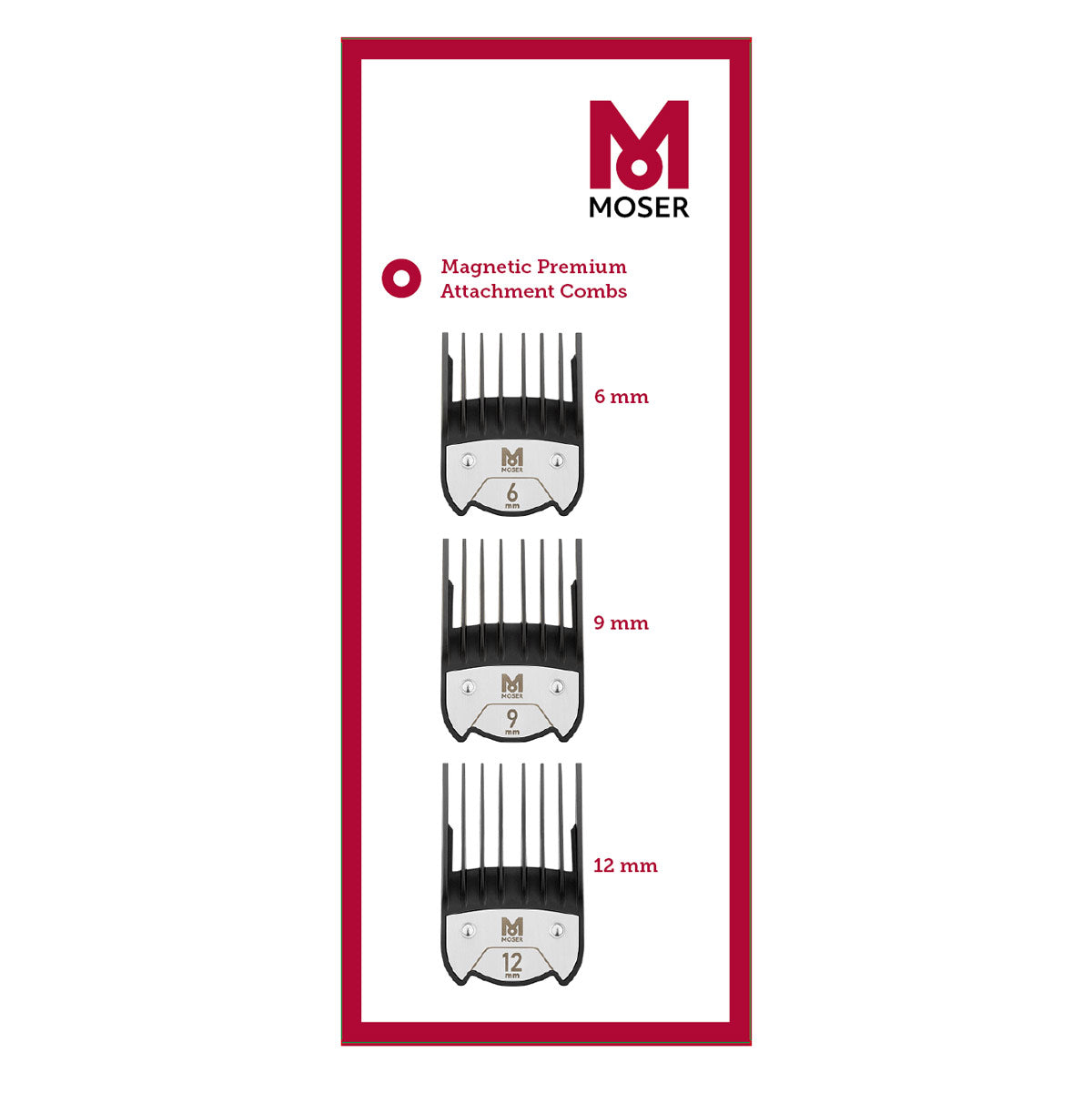 Moser Set Magnetic Premium Opzetkammen S 3st