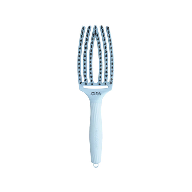 Olivia Garden Fingerbrush M Boar & Nylon Pastel Blue - KOOS • alles voor de kapper - Olivia Garden - Haarborstels