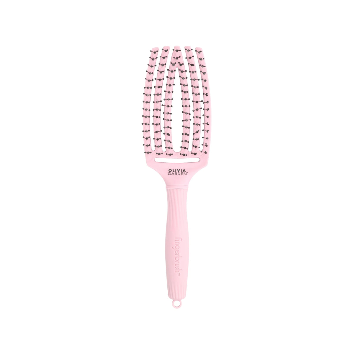 Olivia Garden Fingerbrush M Double Bristles Pastel Pink - KOOS • alles voor de kapper - Olivia Garden - Haarborstels