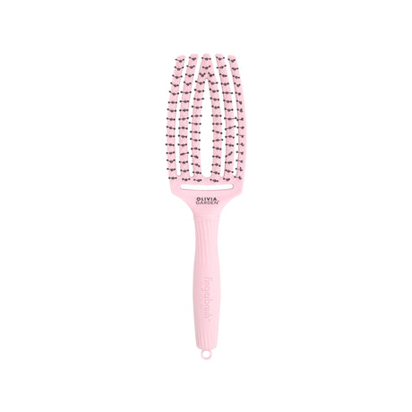 Olivia Garden Fingerbrush M Double Bristles Pastel Pink - KOOS • alles voor de kapper - Olivia Garden - Haarborstels