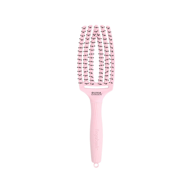 Olivia Garden Fingerbrush M Double Bristles Pastel Pink - KOOS • alles voor de kapper - Olivia Garden - Haarborstels