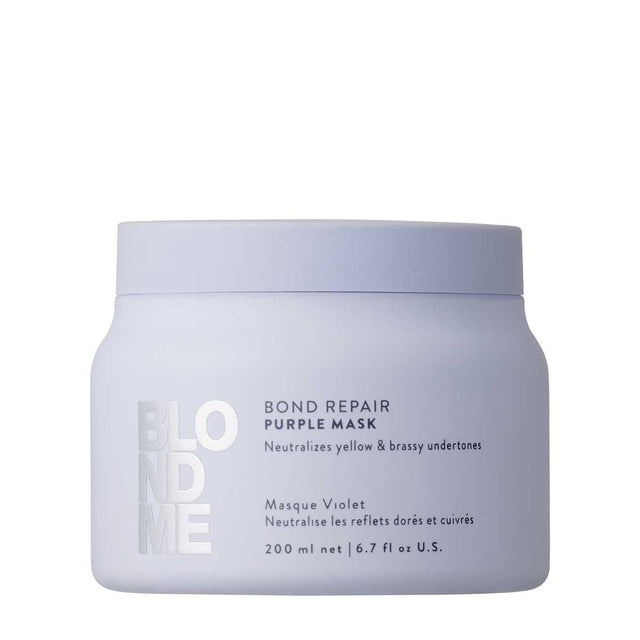 Schwarzkopf BlondMe Bond Repair Purple Mask 500ml - Koosvanderbeek.nl - Schwarzkopf - Haarmasker