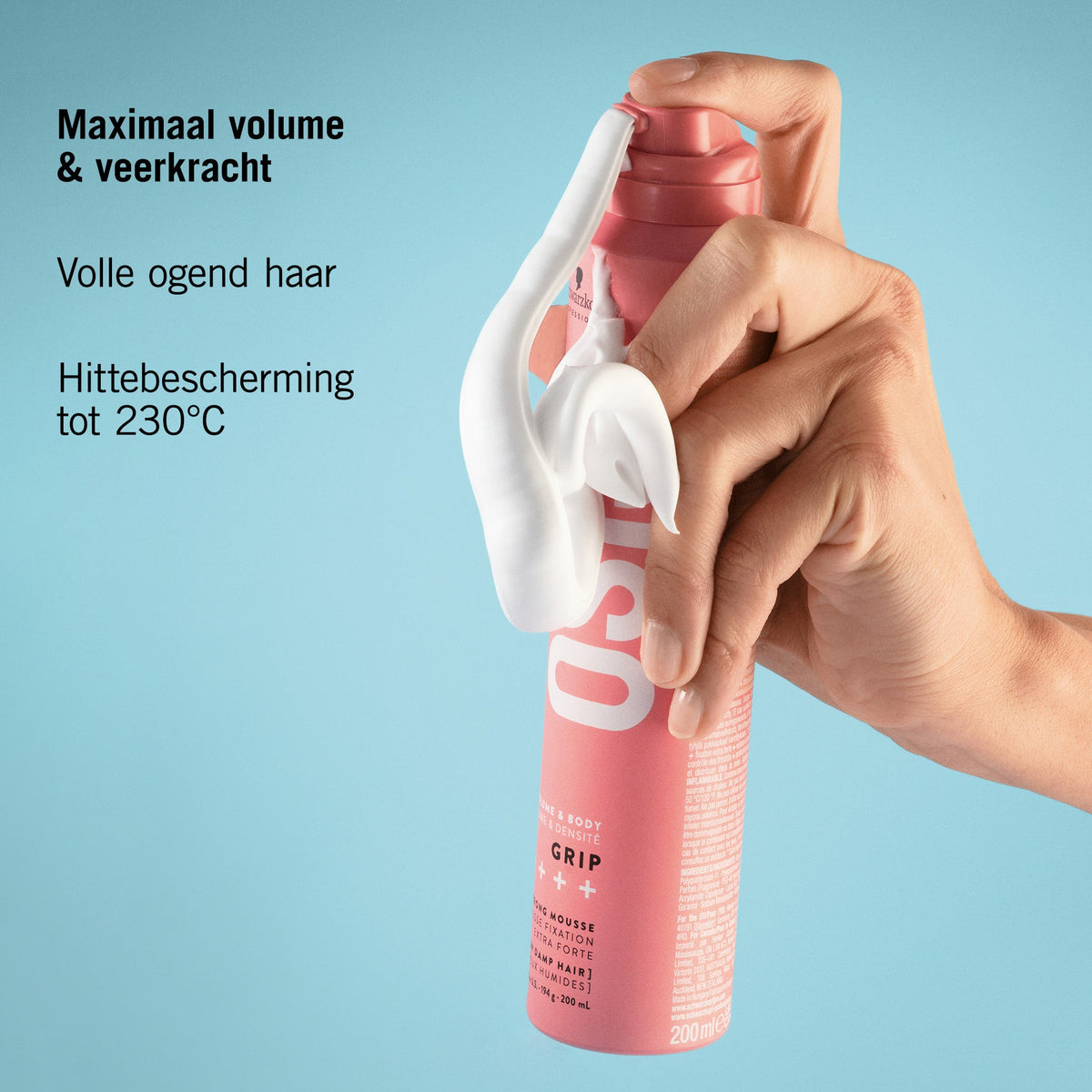 Schwarzkopf Osis+ Grip Extreme Hold Mousse 200ml - KOOS • alles voor de kapper - Schwarzkopf - Mousse
