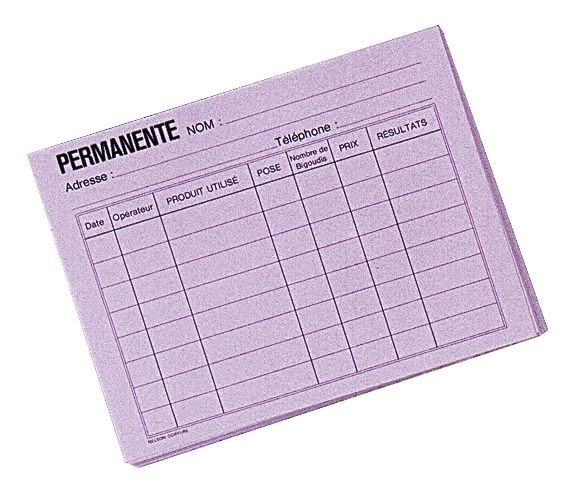 Sibel 50 Fiches Voor Kleuring En Permanenten Mauve 16X12 Cm