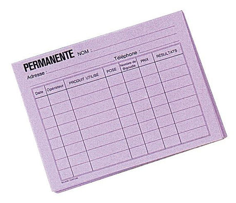 Sibel 50 Fiches Voor Kleuring En Permanenten Mauve 16X12 Cm