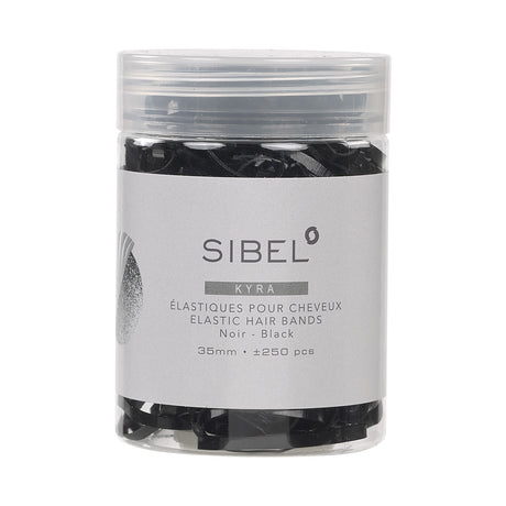 Sibel Haarelastiekjes Kyra Zwart 45mm 50st - KOOS • alles voor de kapper - Sibel - Elastiekjes