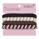 Sibel Twisties Haarelastiekjes 4st - KOOS • alles voor de kapper - Sibel - Elastiekjes