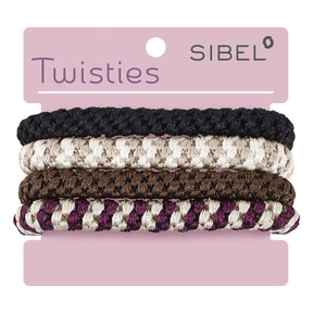 Sibel Twisties Haarelastiekjes 4st - KOOS • alles voor de kapper - Sibel - Elastiekjes